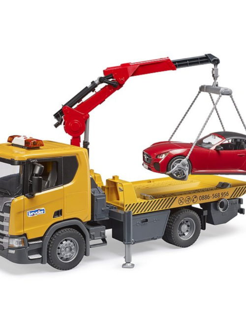 Kamion Scania R šlep služba sa autom BRUDER