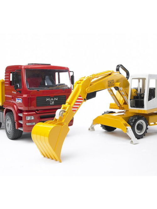 Kamion MAN Tga sa rovokopačem Liebher